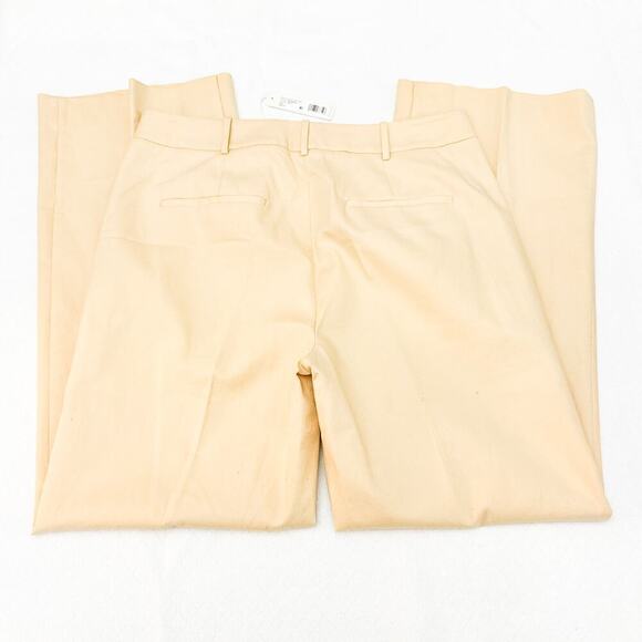 Rebecca Taylor Pleated Flared Suit Trouser Pant Cream/Wheat Size 12 $295 NWT - Picture 5 of 12